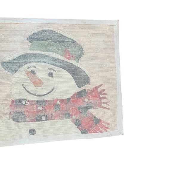 Nourison Hand Hooked Pink Christmas Accent Rug 27x45 Snowman Holiday Decor NEW - Picture 10 of 10